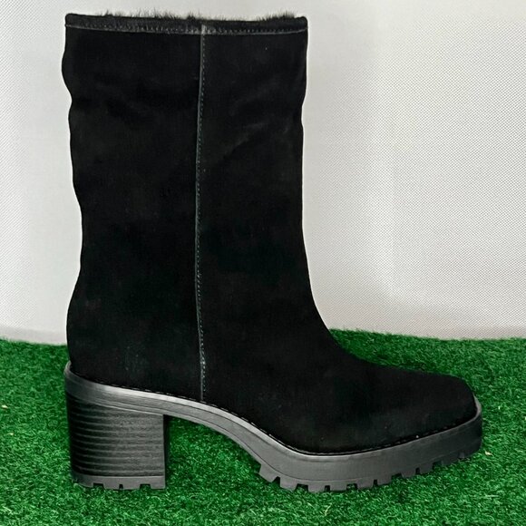 Andre Assous Milana Women's Boots Fur Trim/fold down Water Resistant Suede 6 NEW - Picture 6 of 16